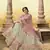 White embroidered georgette semi stitched lehenga
