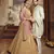 Yellow Zari, Sequins and Thread embroidered organza Semi Stitched bridal lehenga