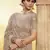 Light-brown Gota, Zarkan with thread embroidered georgette Semi Stitched bridal lehenga