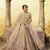 Golden embroidered silk Semi Stitched bridal lehenga