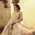 Golden embroidered silk Semi Stitched bridal lehenga