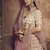 Cream Zari and Thread embroidered with stone work organza Semi Stitched bridal lehenga