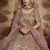 Light-brown sequins, zarkan, thread, zari embroidered georgette Semi Stitched bridal lehenga