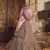 Light-brown sequins, zarkan, thread, zari embroidered georgette Semi Stitched bridal lehenga