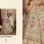 Cream Zari and Thread embroidered with stone work organza Semi Stitched bridal lehenga