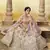 Off-white gota, thread, ruffle, zari, zarkan, dori embroidered georgette semi-stitched lehenga