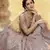Onion-pink thread, sequins, zarkan embroidered crepe Semi Stitched bridal lehenga