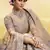 Onion-pink thread, sequins, zarkan embroidered crepe Semi Stitched bridal lehenga