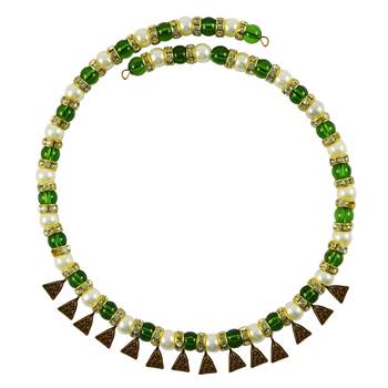 Multi Colour Stone Stud-Gold Platted Brass Necklace 1