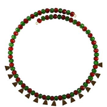 Multi Colour Moti Stud-Gold Platted Brass Necklace 1