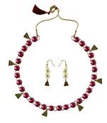 Rani Stone Stud-Gold Platted Brass Necklace