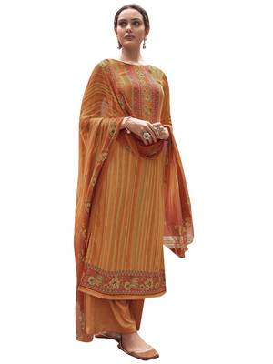 Orange digital print pashmina salwar 1