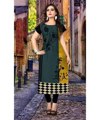 multicolor printed crepe kurti 2