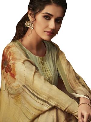 Green digital print pashmina salwar 2
