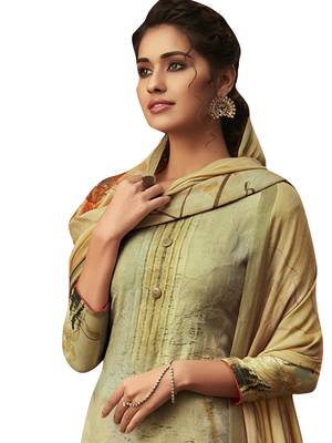 Green digital print pashmina salwar 3