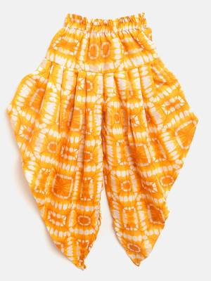 Yellow Attached Jacket Kurti Dhoti For Baby Girls 3