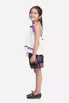 GRite Pure Cotton Top With Printed Shorts