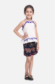 GRite Pure Cotton Top With Printed Shorts