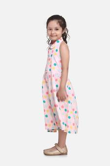 Light Pink Halter Neck  Collar Frock For baby girls