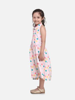 Light Pink Halter Neck  Collar Frock For baby girls 1