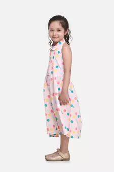 Light Pink Halter Neck  Collar Frock For baby girls