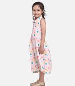 Light Pink Halter Neck  Collar Frock For baby girls