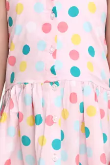 Light Pink Halter Neck  Collar Frock For baby girls