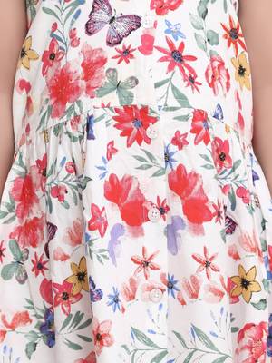 White Halter Neck  Collar Frock For baby girls 4
