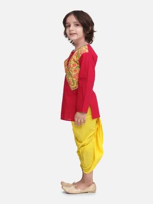 Pink Block Print Jaipuri Cotton Dhoti Kurta 2