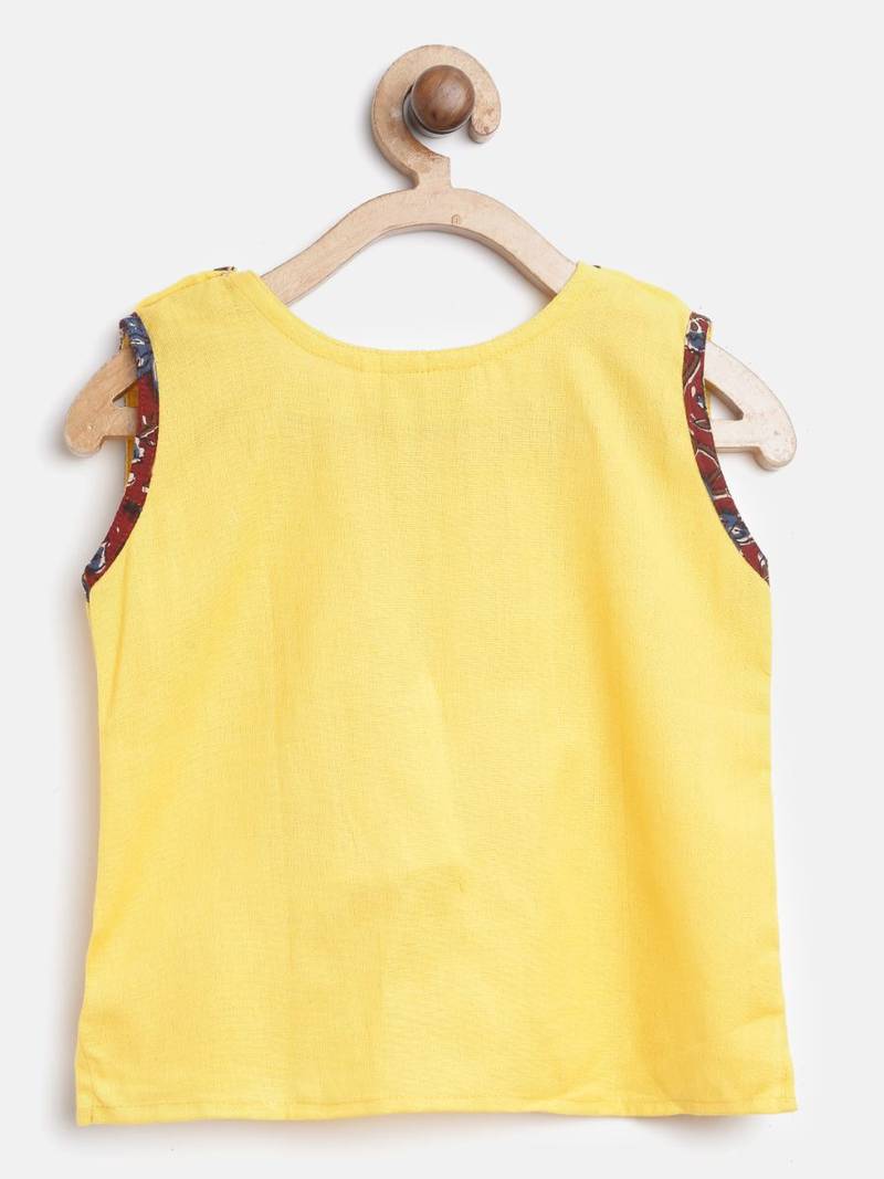 Maroon Sanganeri Print Cambric cotton Skirt Top