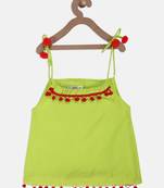 Green Infant Adjustable Cotton Jhabla