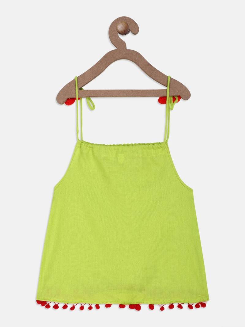 Green Infant Adjustable Cotton Jhabla