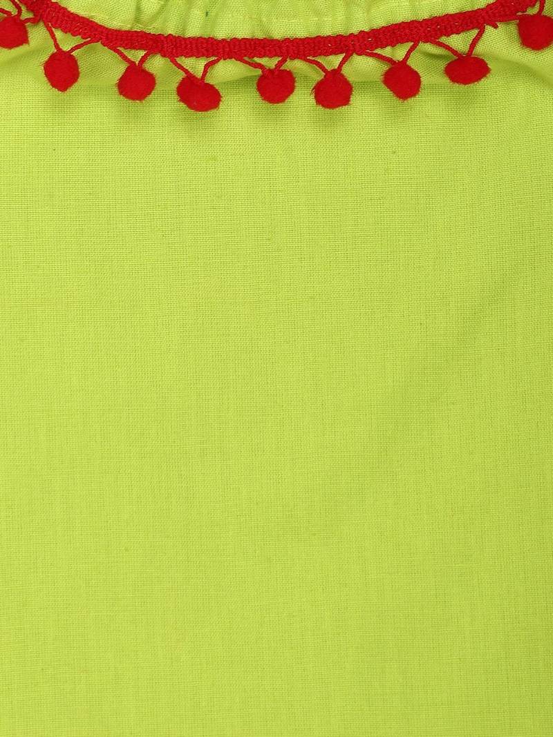 Green Infant Adjustable Cotton Jhabla