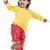Yellow Front Open Full Sleeve Infant Dhoti Kurta