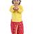 Yellow Front Open Full Sleeve Infant Dhoti Kurta