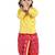 Yellow Front Open Full Sleeve Infant Dhoti Kurta
