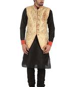 black art silk kurta pyjama
