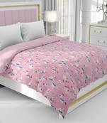 Pink Be Wangle Floral Printed Reversible Single Bed Dohar AC Blanket