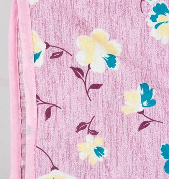 Pink Be Wangle Floral Printed Reversible Single Bed Dohar AC Blanket 2