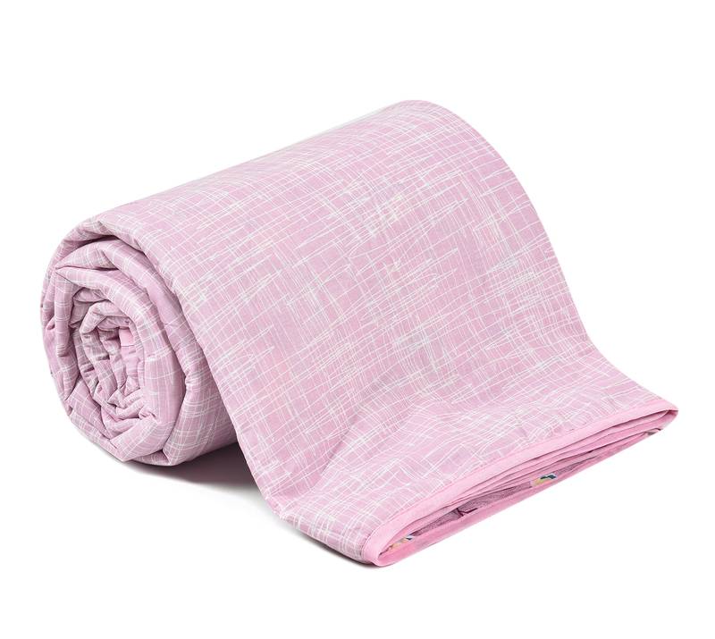 Pink Be Wangle Floral Printed Reversible Single Bed Dohar AC Blanket