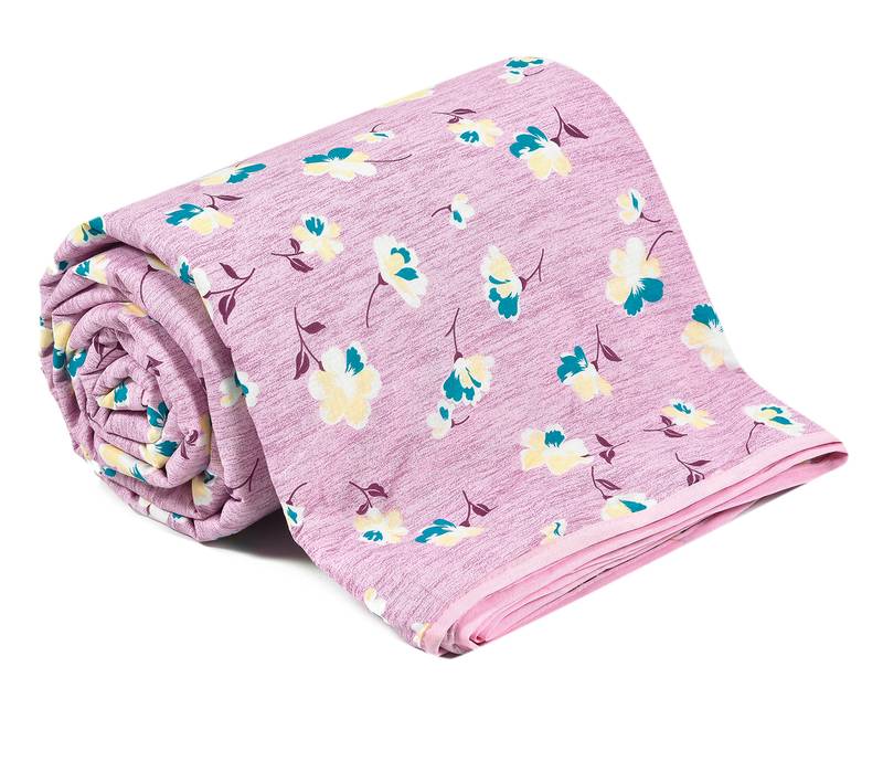 Pink Be Wangle Floral Printed Reversible Single Bed Dohar AC Blanket