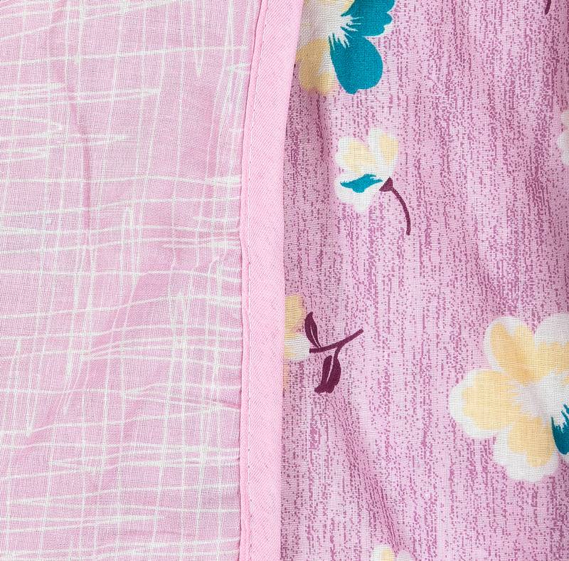 Pink Be Wangle Floral Printed Reversible Single Bed Dohar AC Blanket