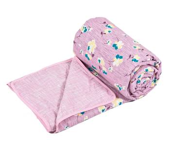 Pink Be Wangle Floral Printed Reversible Single Bed Dohar AC Blanket 6