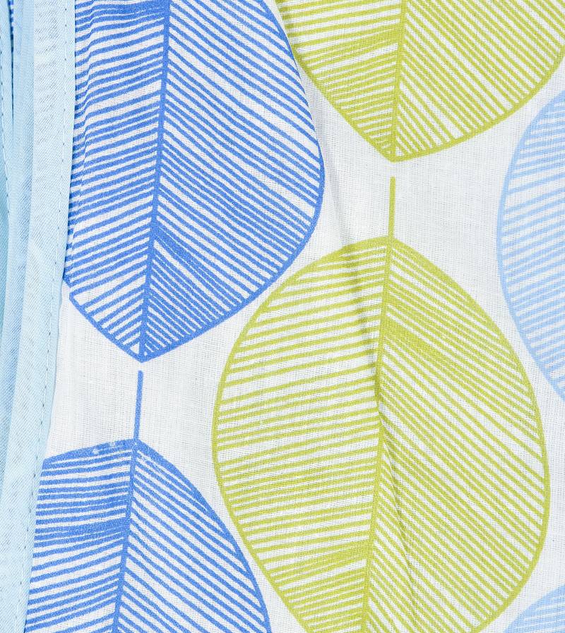 Blue Be Wangle Leaves Printed Reversible Single Bed Dohar AC Blanket