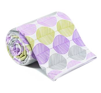 Purple Be Wangle Leaves Printed Reversible Double Bed Dohar AC Blanket 6