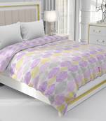 Purple Be Wangle Leaves Printed Reversible Single Bed Dohar AC Blanket