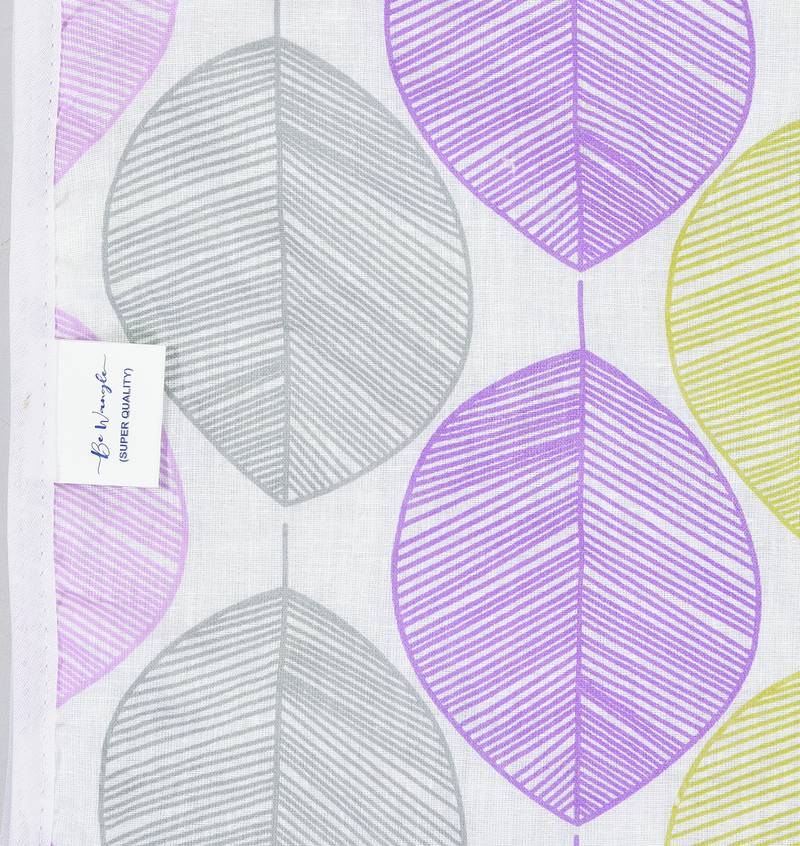 Purple Be Wangle Leaves Printed Reversible Single Bed Dohar AC Blanket