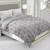 Blue Be Wangle Leaves Printed Reversible Double Bed Dohar AC Blanket