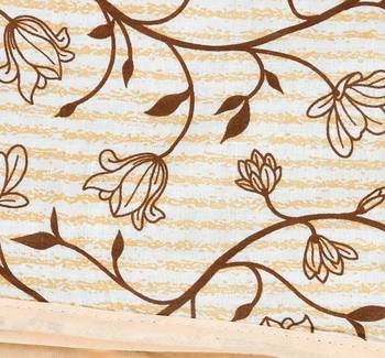 Mustard Be Wangle Leaves Printed Reversible Double Bed Dohar AC Blanket 2