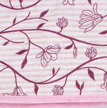 Orange Be Wangle Leaves Printed Reversible Single Bed Dohar AC Blanket 2